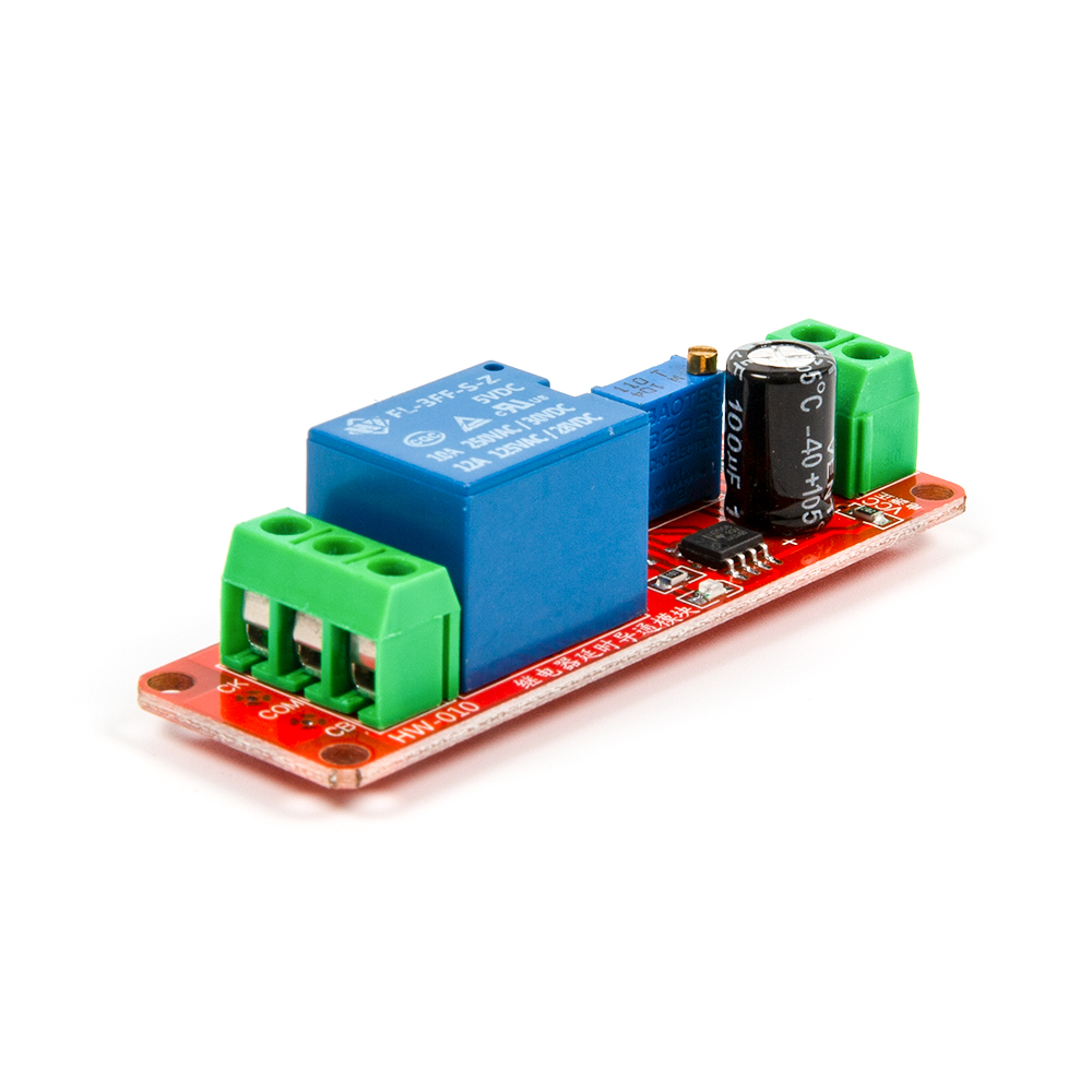 Одноканальное реле с задержкой времени NE555, 5в красная плата